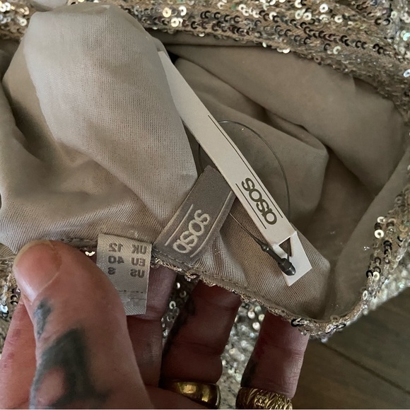 Sequin dress from asos brand new with tags never worn sx12 - Picture 2 of 6